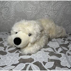 Aurora Busch Gardens 13" Plush White Cream Laying Polar Bear Stuffed Animal